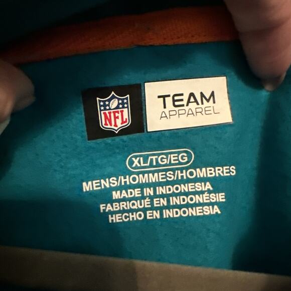 MIAMI DOLPHINS NFL FOOTBALL THERMA FIT ON FIELD HOODIE SWEATSHIRT XL $85 - Picture 8 of 10